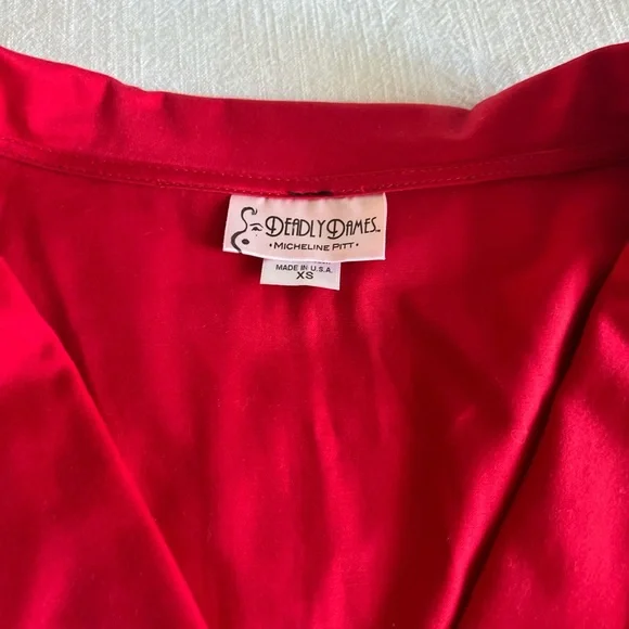 Rockabilly Deadly Dames x Micheline Pitt housewife pinup 50s midi deess XS - Picture 4 of 9